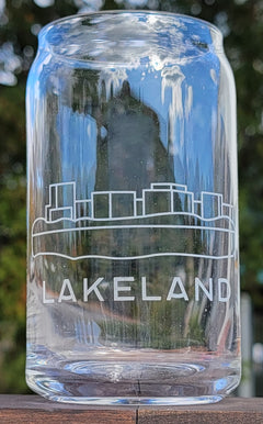 Lakeland, FL Skyline Can Glass Line Art