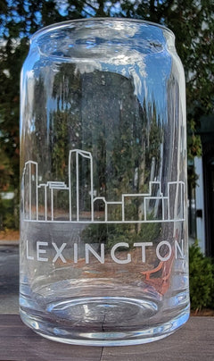 Lexington, KY Skyline Can Glass Line Art