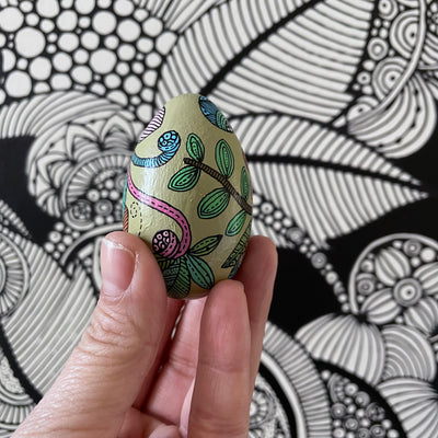 Easter Egg - Wood -  2.44 inches