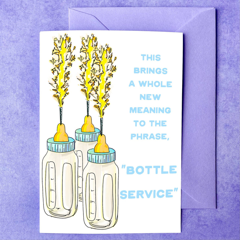 Bottle Service | Baby Shower Card