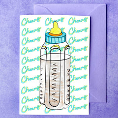 Cheers, Baby | Baby Shower Card