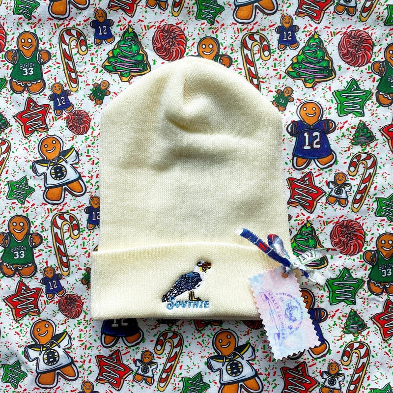 Southie Seagull Embroidered Beanie