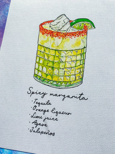 Spicy Margarita | Recipe Art Print