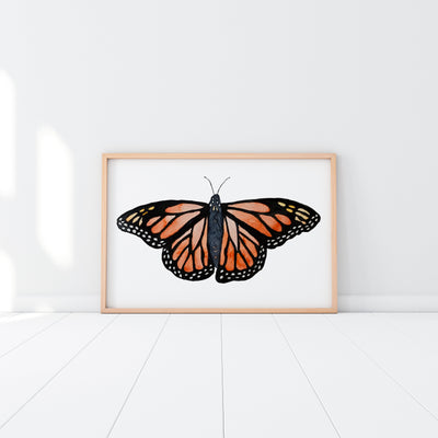 Butterfly Art Print - Monarch Butterfly Painting