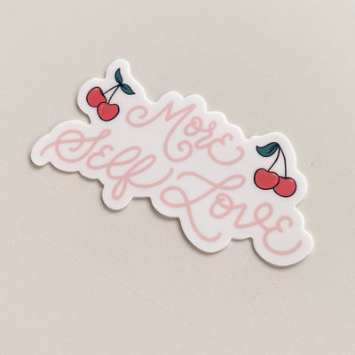 More Self Love Cherries Sticker