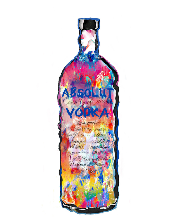 Absolut Vodka Painting Dye Infused Metal