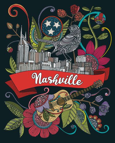Nashville - Mockingbird - Skyline (dark background)