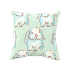 Watercolor Bunnies Throw Pillow