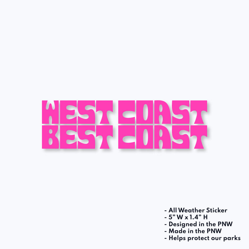 West Coast Best Coast Vinyl Decal