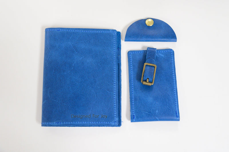 Travel Bundle - Passport Cover, Luggage Tag, and Cord Organizer