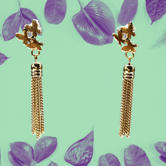 Garden Glam - Butterfly Tassel Earrings