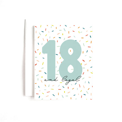 18 and Legal Birthday Card