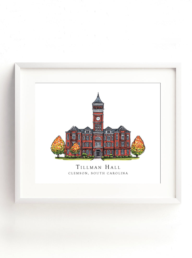 College Art Print - Clemson University - Clemson, SC