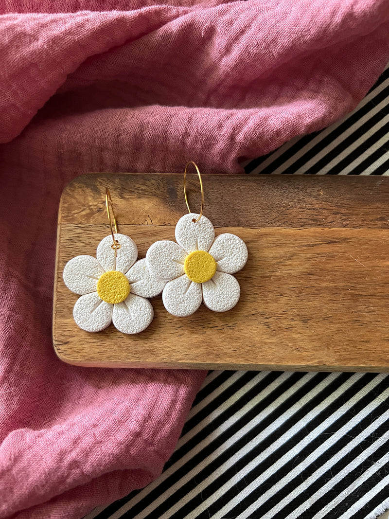 Mod Flower Hoops