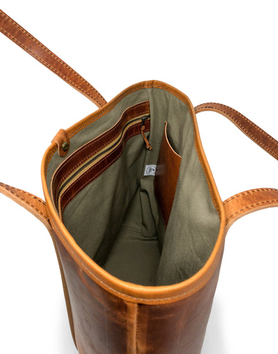 Holly Tote in Horween English Tan Dublin Leather