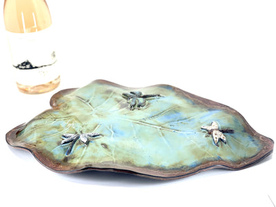 Dragonfly Leaf Platter