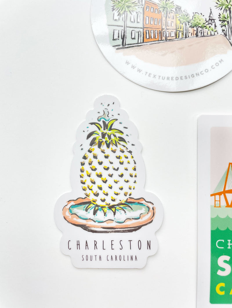 Sticker - Charleston Pineapple Fountain