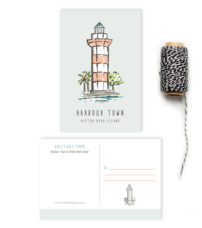 Postcard - Hilton Head - Harbour Town Lighthouse