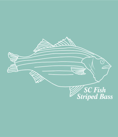 SC  State Fish Striped Bass, Onesie in Saltwater