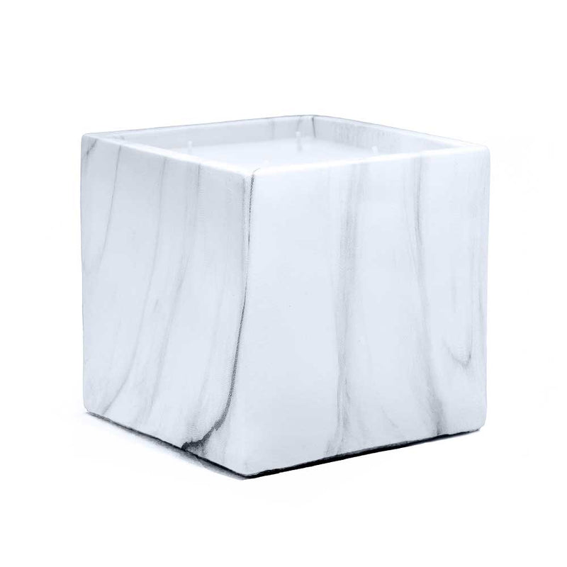 Marble Dipped Cement Cube Candle