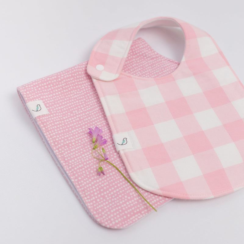 Essential Burp Cloth TWO-PACK // Rose Dot + Petunia