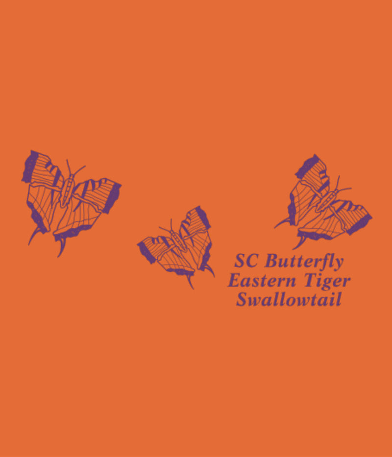 Toddler SC State Butterfly Eastern Tiger Swallow Tail, Vintage Orange T-Shirt