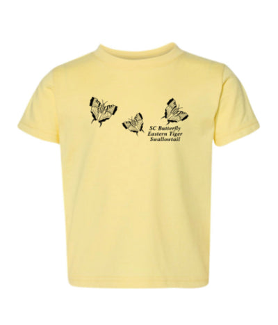 Toddler SC State Butterfly Eastern Tiger Swallow Tail, Butter T-Shirt