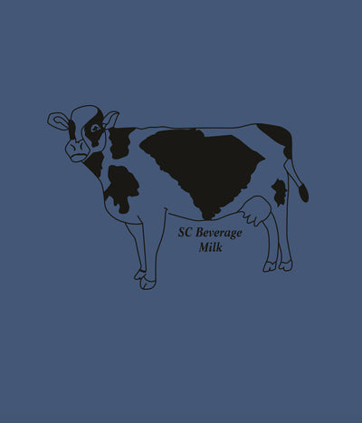 Toddler SC State Beverage Milk, Vintage Blue Cow T-Shirt