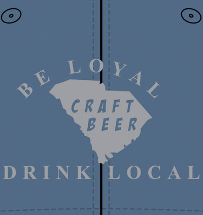Be Loyal, Drink Local Craft Beer Trucker Hat Steel Slate/Charcoal with Mesh Backing