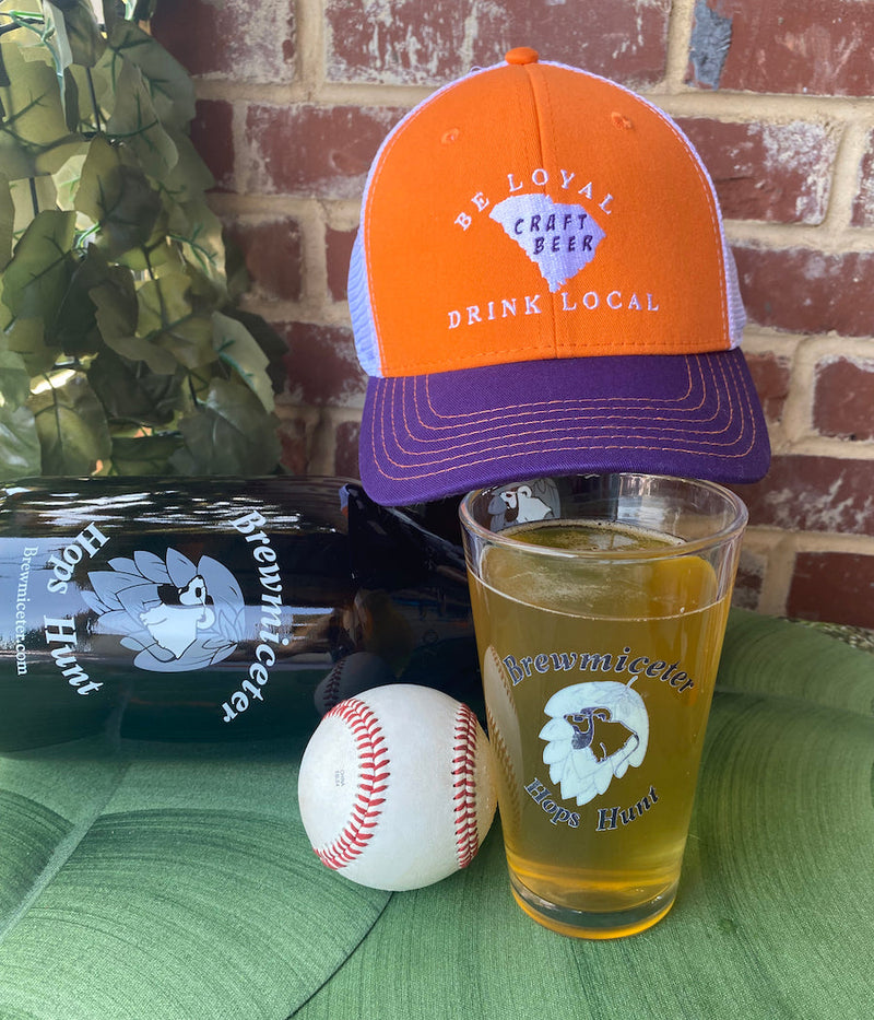 Be Loyal, Drink Local Craft Beer Trucker Hat Orange/Purple/White with Mesh Backing