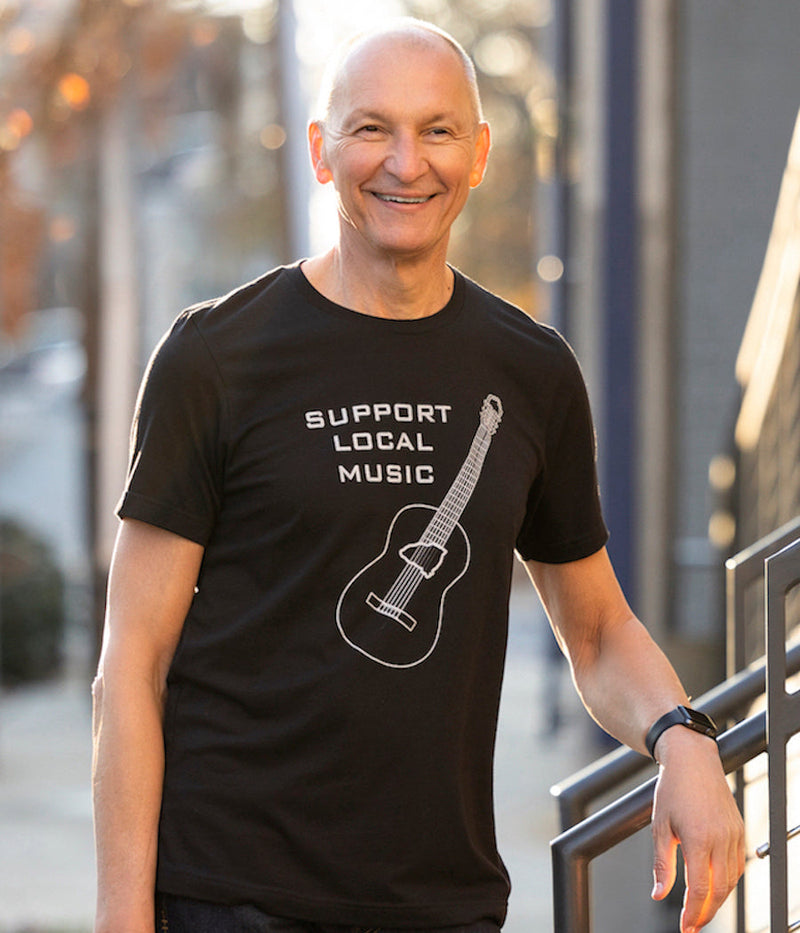 Rocking Support Local Music T-Shirt in Black