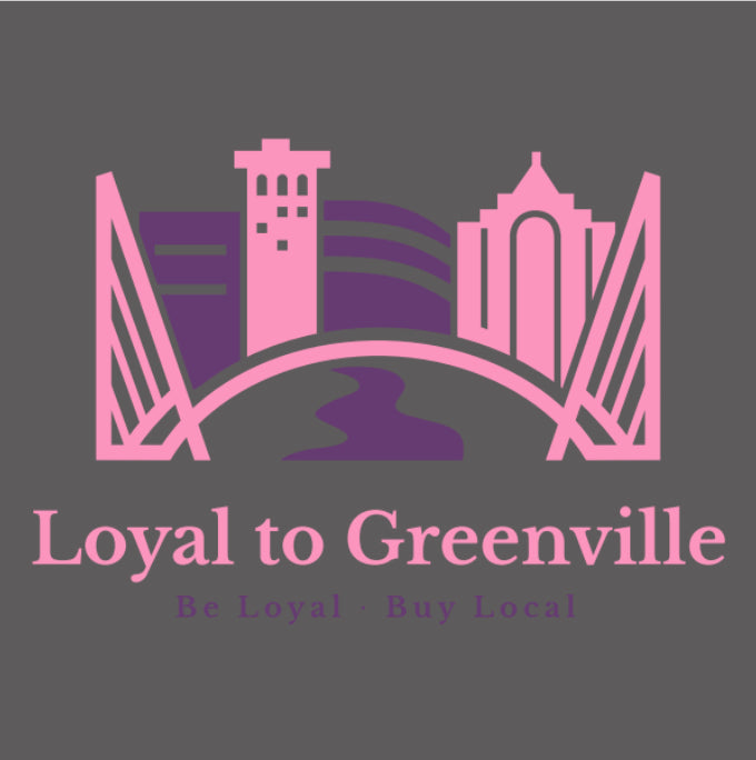 Loyal to Greenville Unisex Statement Jersey Hoodie with Pink and Purple Logo