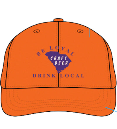 Be Loyal, Drink Local Craft Beer Unstructured Relax Fit Orange Baseball Cap