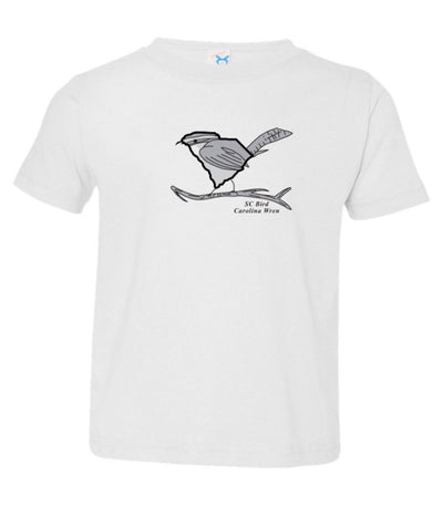 Toddler SC State Bird Wren - White T-Shirt