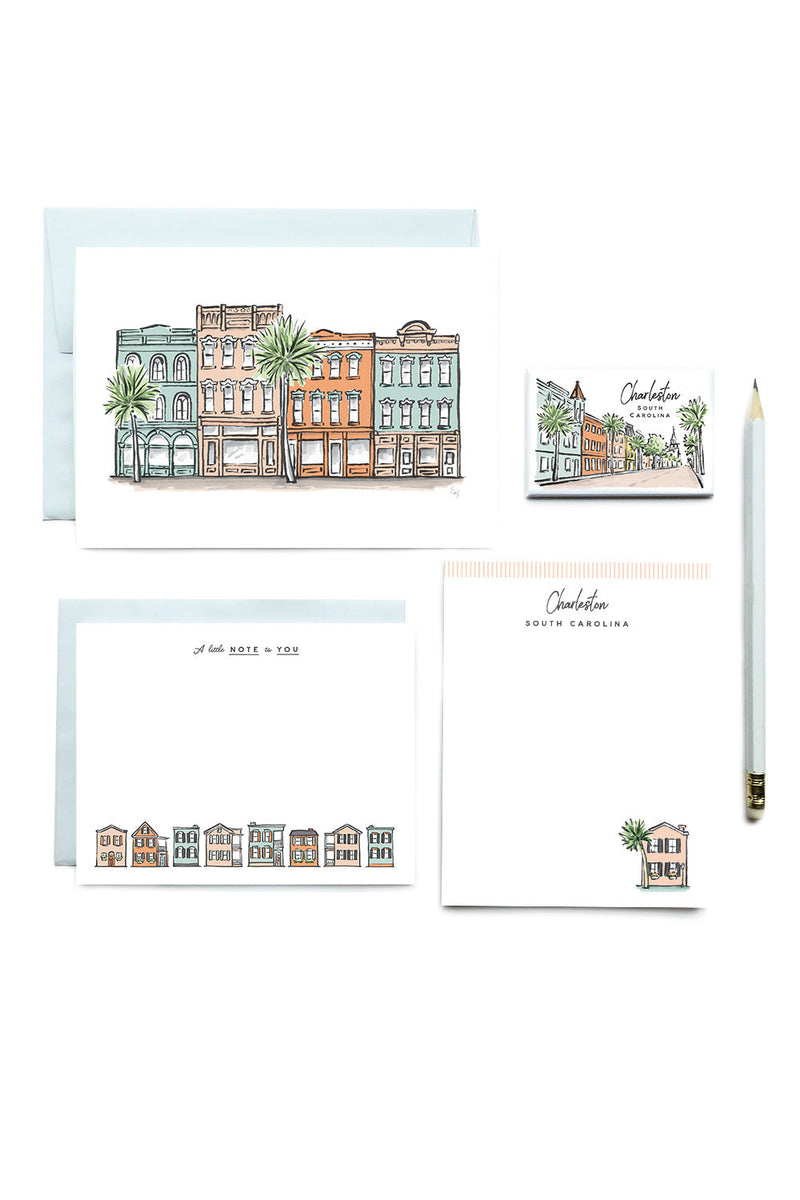 Sherbet Painted Streets - The Charleston Notepad