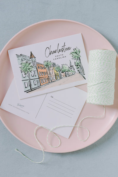 Sherbet Painted Streets - The Charleston Postcard