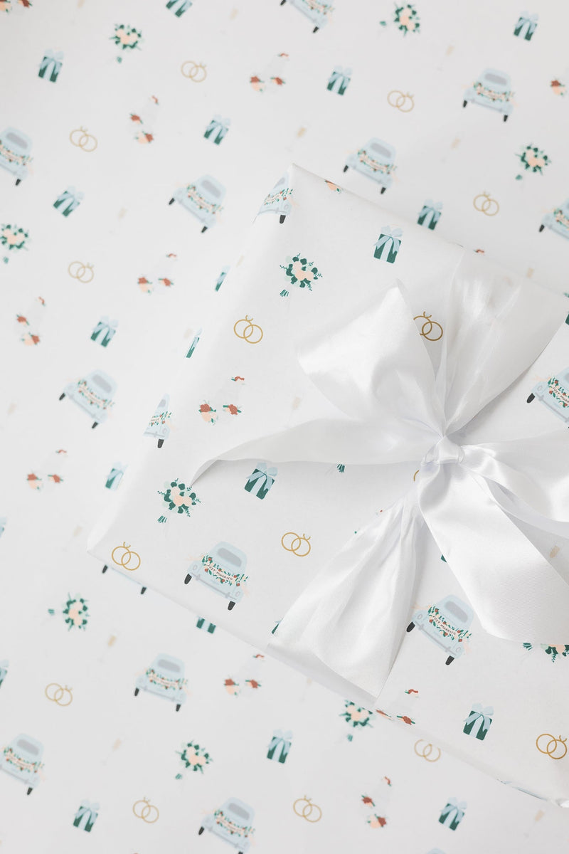 Wedding Illustration Wrapping Paper Roll