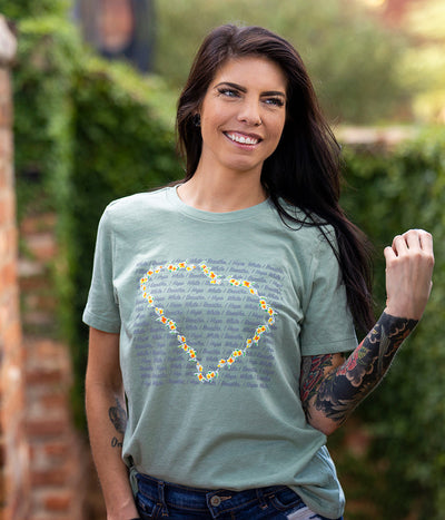 "While I Breathe, I Hope" Women's T-Shirt in Sage