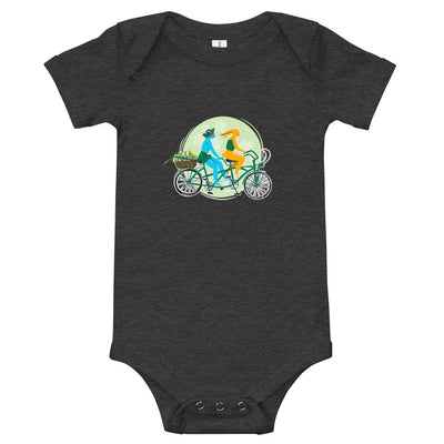 GVL Bicycle Built for Two Baby Short Sleeve Onesie