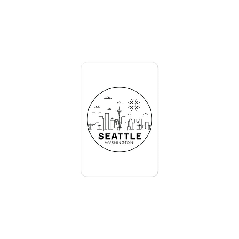 Seattle Sunny Circle Sticker
