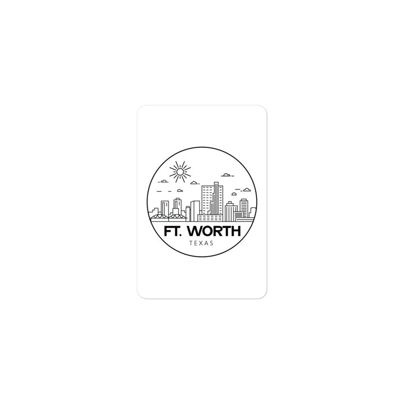 Fort Worth Sunny Circle Sticker