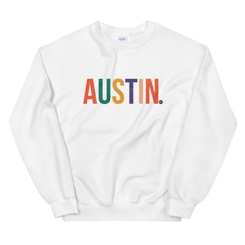 Best City Rainbow Unisex Crewneck Sweatshirt Austin, TX