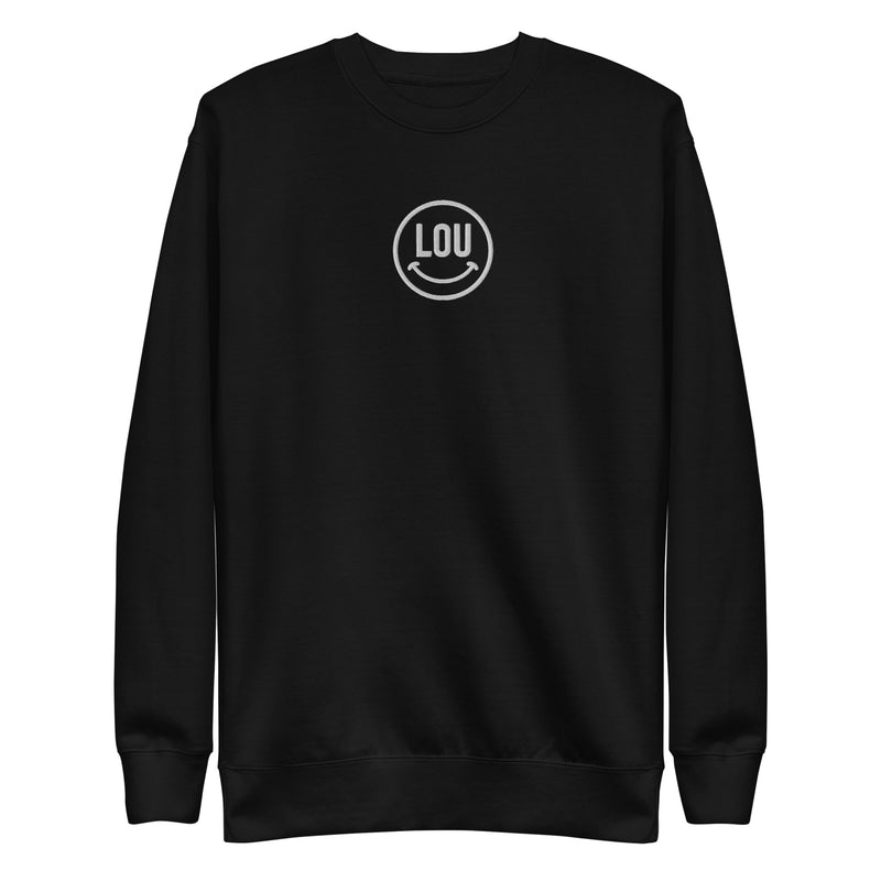 LOUtoday Smile Embroidered Unisex Sweatshirt