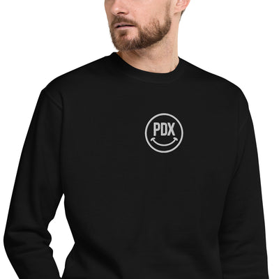 PDXtoday Smile Embroidered Unisex Sweatshirt