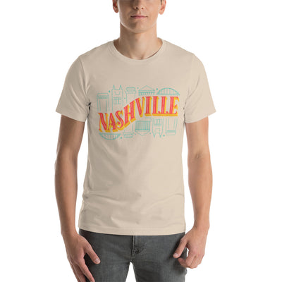 Nashville Colorful Skyline Short-Sleeve Unisex T-Shirt