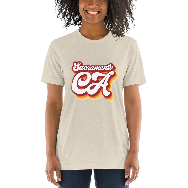 Sacramento Retro Unisex Tri-Blend T-Shirt