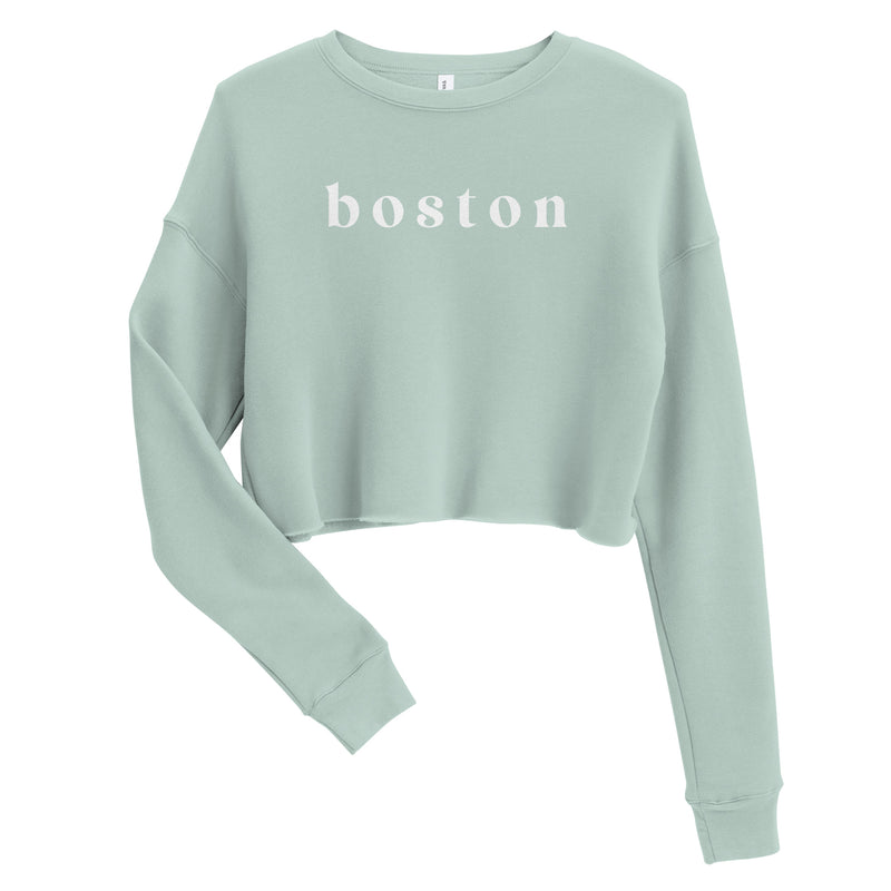 Boston Mint Crop Sweatshirt