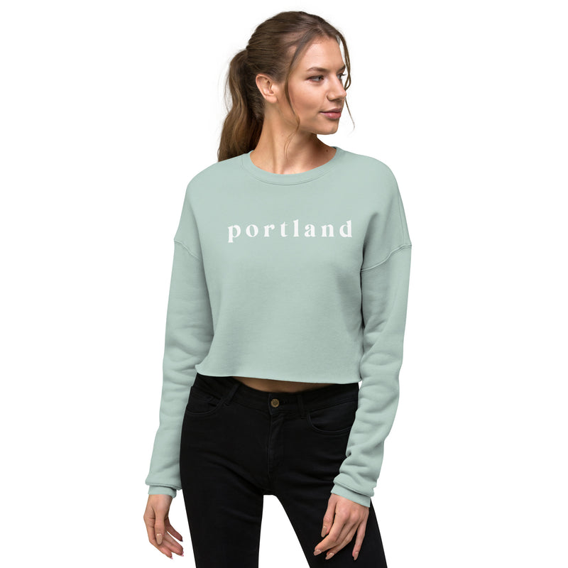 Portland Mint Crop Sweatshirt